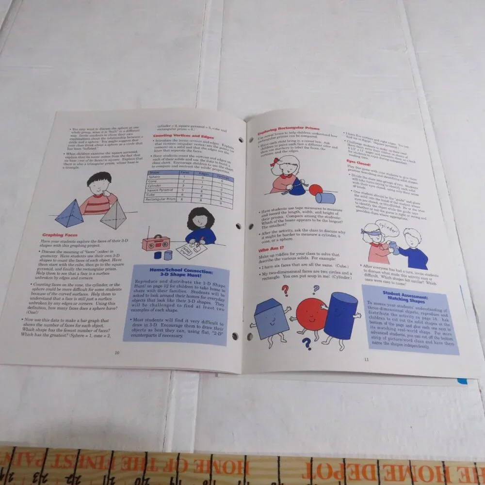 Solid Shapes BIG BOOK (almost 2 feet tall) with teacher pages CLASSROOM SIZE